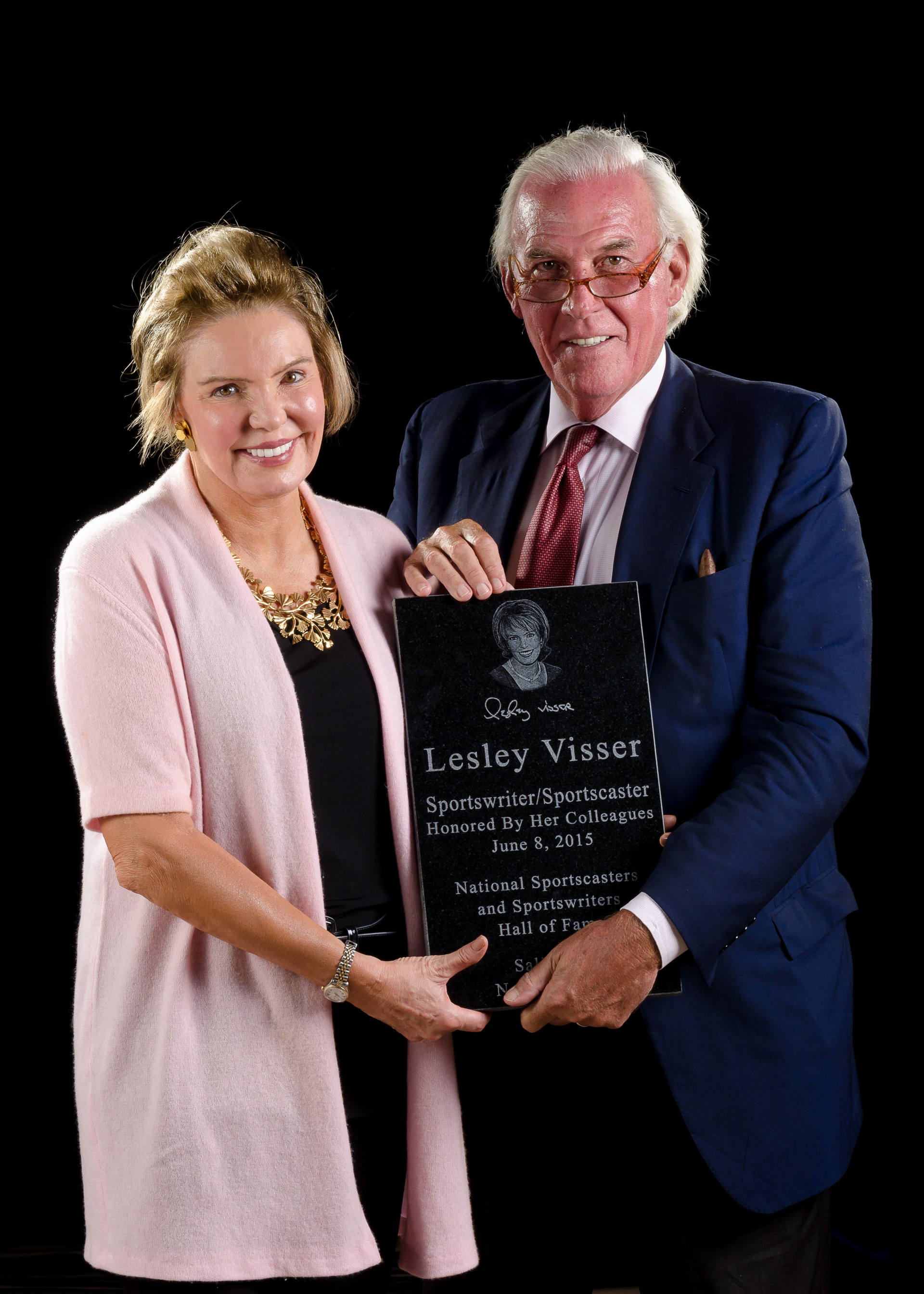 Lesley Visser (left) with husband, Bob Kanuth